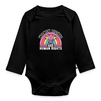 Cadeau d’émancipation du féminisme féministe - Body Bébé bio manches longues - noir - Devant