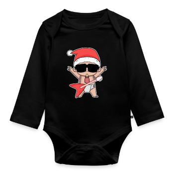Cool Baby Noël - Body Bébé bio manches longues - noir - Devant