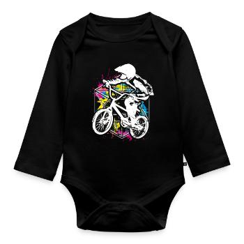 Vélo Bmx coloré - Vélo Bmx coloré - Coloré - Body Bébé bio manches longues - noir - Devant