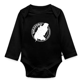 Comté de Wexford Irlande | Timbre de contour de carte - Body Bébé bio manches longues - noir - Devant