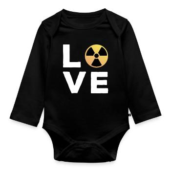 Love Gift Manip Radioologist Radiology - Organic Longsleeve Baby Bodysuit - black - Front