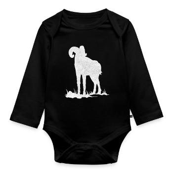 Capricorne - Body Bébé bio manches longues - noir - Devant