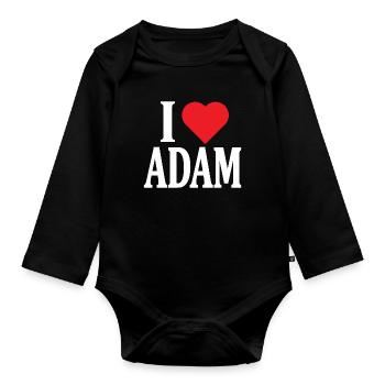 T-shirt J’aime Adam J’aime Adam t-shirt - Body Bébé bio manches longues - noir - Devant