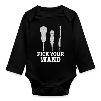 Pick Your Wand Funny Radiology Expert Medical - Baby Bio-Langarm-Body - Schwarz - Vorne