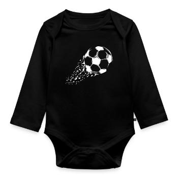 rakete fußball sport soccer cl Bundesliga Symbol - Baby Bio-Langarm-Body - Schwarz - Vorne