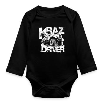 Pilote Kraz - Body Bébé bio manches longues - noir - Devant