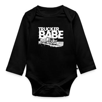 Camionneur Babe - Body Bébé bio manches longues - noir - Devant