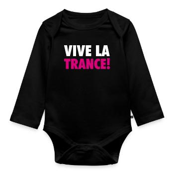 Vive La Trance! (rose) - Body Bébé bio manches longues - noir - Devant