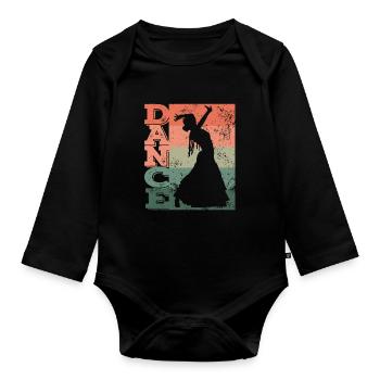 Flamenco Dancer Dance Flamenco Dress - Organic Longsleeve Baby Bodysuit - black - Front