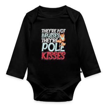 They're not bruises they're pole kisses - Baby Bio-Langarm-Body - Schwarz - Vorne