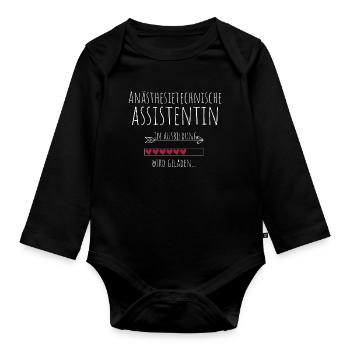 Anästhesietechnische Assistentin in Ausbildung - Baby Bio-Langarm-Body - Schwarz - Vorne