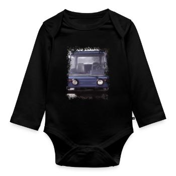 Multicar M25 - Baby Bio-Langarm-Body - Schwarz - Vorne