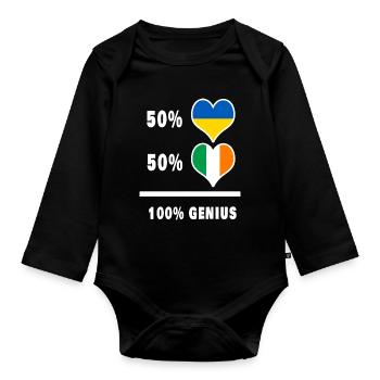 L'Irlande et l'Ukraine - Body Bébé bio manches longues - noir - Devant