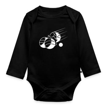 Boules de boule pour Bouler Boules Boulekugel - Body Bébé bio manches longues - noir - Devant