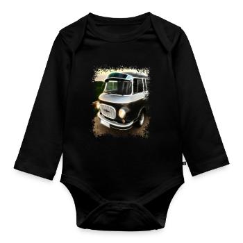 Barkas | GDR | Transporter | Ostalgia - Organic Longsleeve Baby Bodysuit - black - Front