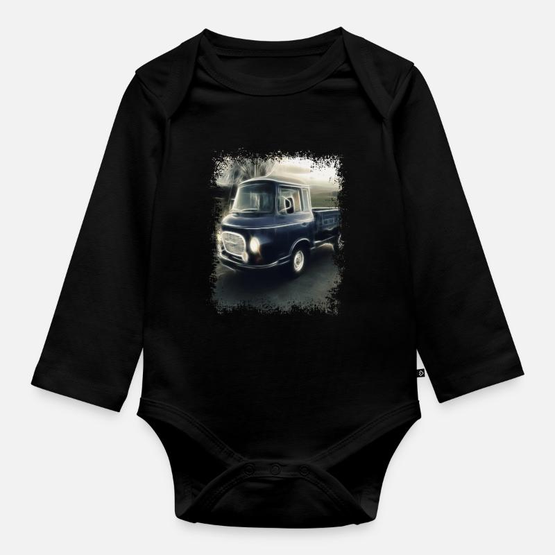 Barkas Pritsche - Baby Bio-Langarm-Body - Schwarz