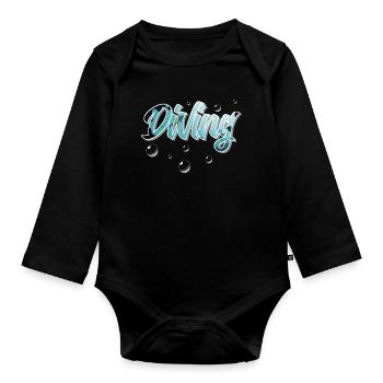 Tauchen Taucher - Baby Bio-Langarm-Body - Schwarz - Vorne