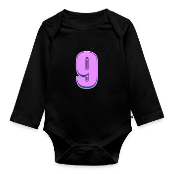 9 - Body Bébé bio manches longues - noir - Devant