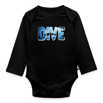 Tauchen Taucher - Baby Bio-Langarm-Body - Schwarz - Vorne