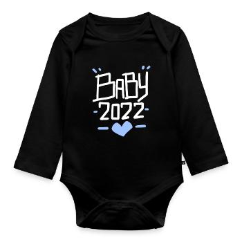 Bébé 2022 - Fils biologique enceinte 2022 - Body Bébé bio manches longues - noir - Devant