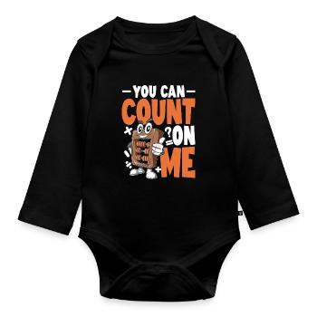 You Can Count On Me - Baby Bio-Langarm-Body - Schwarz - Vorne