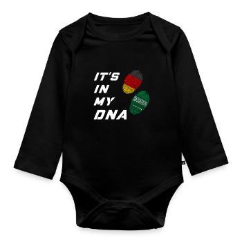 In meiner DNA Deutschland und Saudi Arabien - Baby Bio-Langarm-Body - Schwarz - Vorne