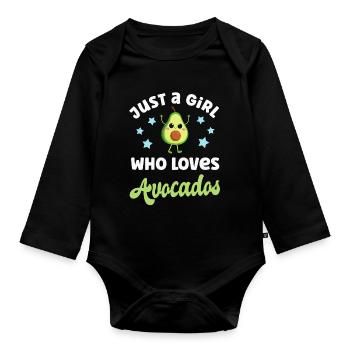 Avocado - Organic Longsleeve Baby Bodysuit - black - Front