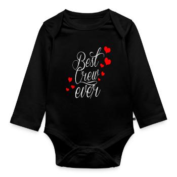 meilleur équipage de tous les temps! - Body Bébé bio manches longues - noir - Devant