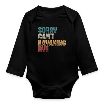 Kayak Kayaker Kayaker - Organic Longsleeve Baby Bodysuit - black - Front