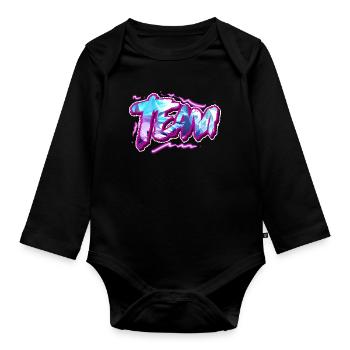 Équipe - Body Bébé bio manches longues - noir - Devant