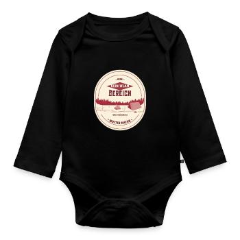 Kein WLAN Bereich - Mutter Natur genießen - Baby Bio-Langarm-Body - Schwarz - Vorne