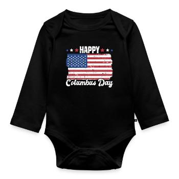 Christopher Columbus - Baby Bio-Langarm-Body - Schwarz - Vorne