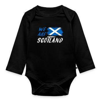 Drapeaux We Are Scotland - Body Bébé bio manches longues - noir - Devant