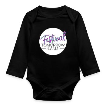 Tomorrowland Festival - Organic Longsleeve Baby Bodysuit - black - Front