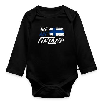Wir sind Finnland - Baby Bio-Langarm-Body - Schwarz - Vorne
