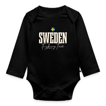 Schweden Angeltour - Baby Bio-Langarm-Body - Schwarz - Vorne