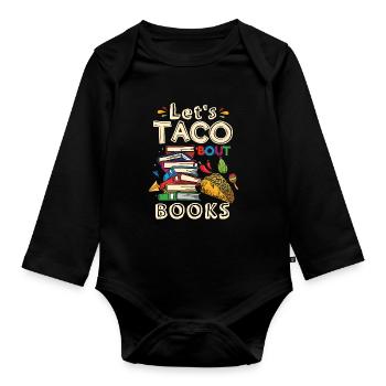 Faisons taco bout books amateurs de livres - Body Bébé bio manches longues - noir - Devant