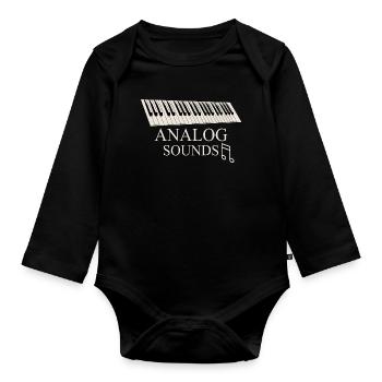 Pianist - Organic Longsleeve Baby Bodysuit - black - Front