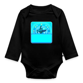 Name gifts - SUBMARINE - DESIGN YOUR OWN - Organic Longsleeve Baby Bodysuit - black - Front