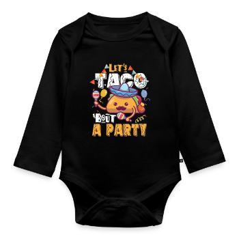 Let’s Taco Bout A Party Taco Anniversaire - Body Bébé bio manches longues - noir - Devant