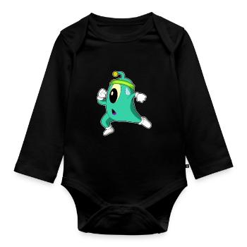Jogging extraterrestre sport de jogging - Body Bébé bio manches longues - noir - Devant