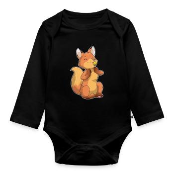 Fuchs Lutscher - Baby Bio-Langarm-Body - Schwarz - Vorne