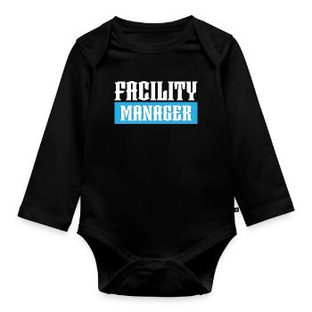tshirt facility manager noir - Body Bébé bio manches longues - noir - Devant