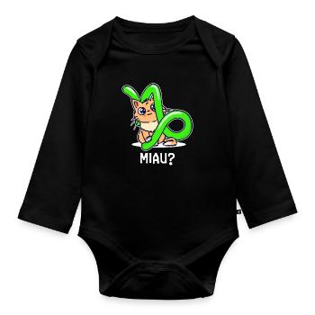 Steinbock Esoterik Statement Aberglaube Horoskop - Baby Bio-Langarm-Body - Schwarz - Vorne
