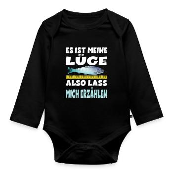 Es Ist Meine Lüge Also Lass Mich Erzählen für - Baby Bio-Langarm-Body - Schwarz - Vorne