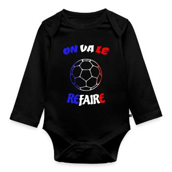 Supporters français - Body Bébé bio manches longues - noir - Devant