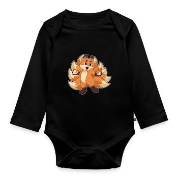 Drôle de renard - Body Bébé bio manches longues - noir - Devant