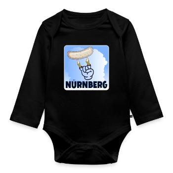 NÜRNBERG WEIßWURST - ZOMBIE - Baby Bio-Langarm-Body - Schwarz - Vorne