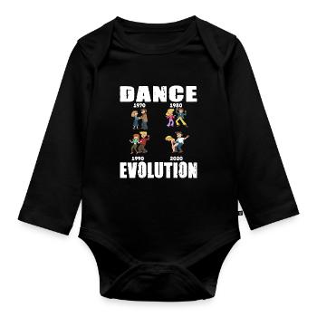 Dance Evolution für einen Tänzer und Tänzerin - Baby Bio-Langarm-Body - Schwarz - Vorne