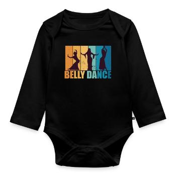 Danse du ventre Danseuse du ventre Vintage Danseur Cadeau - Body Bébé bio manches longues - noir - Devant